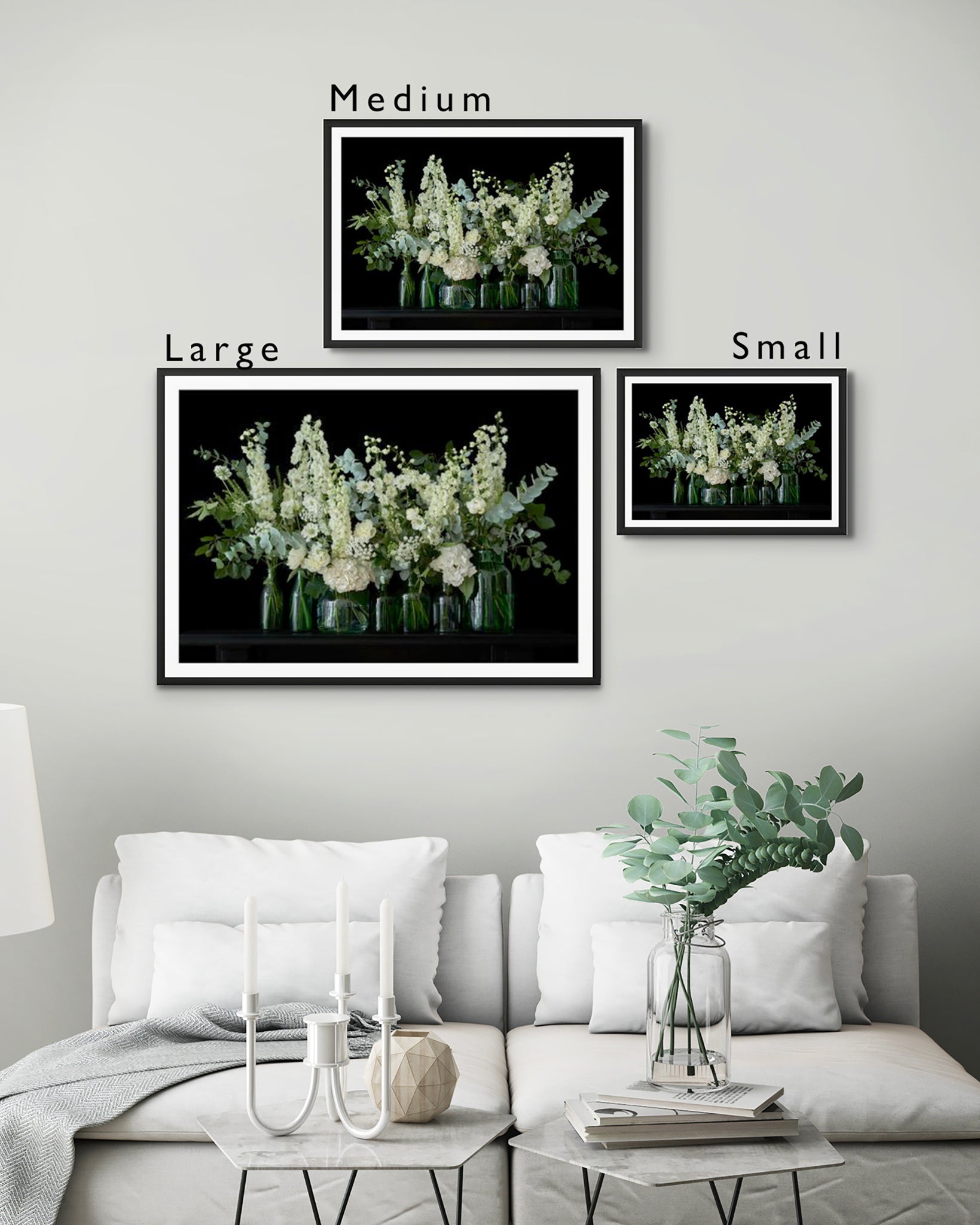 Limited Edition 'CECILY' Framed Photographic Prints Shown in 3 Sizes, Small, Medium & Large.